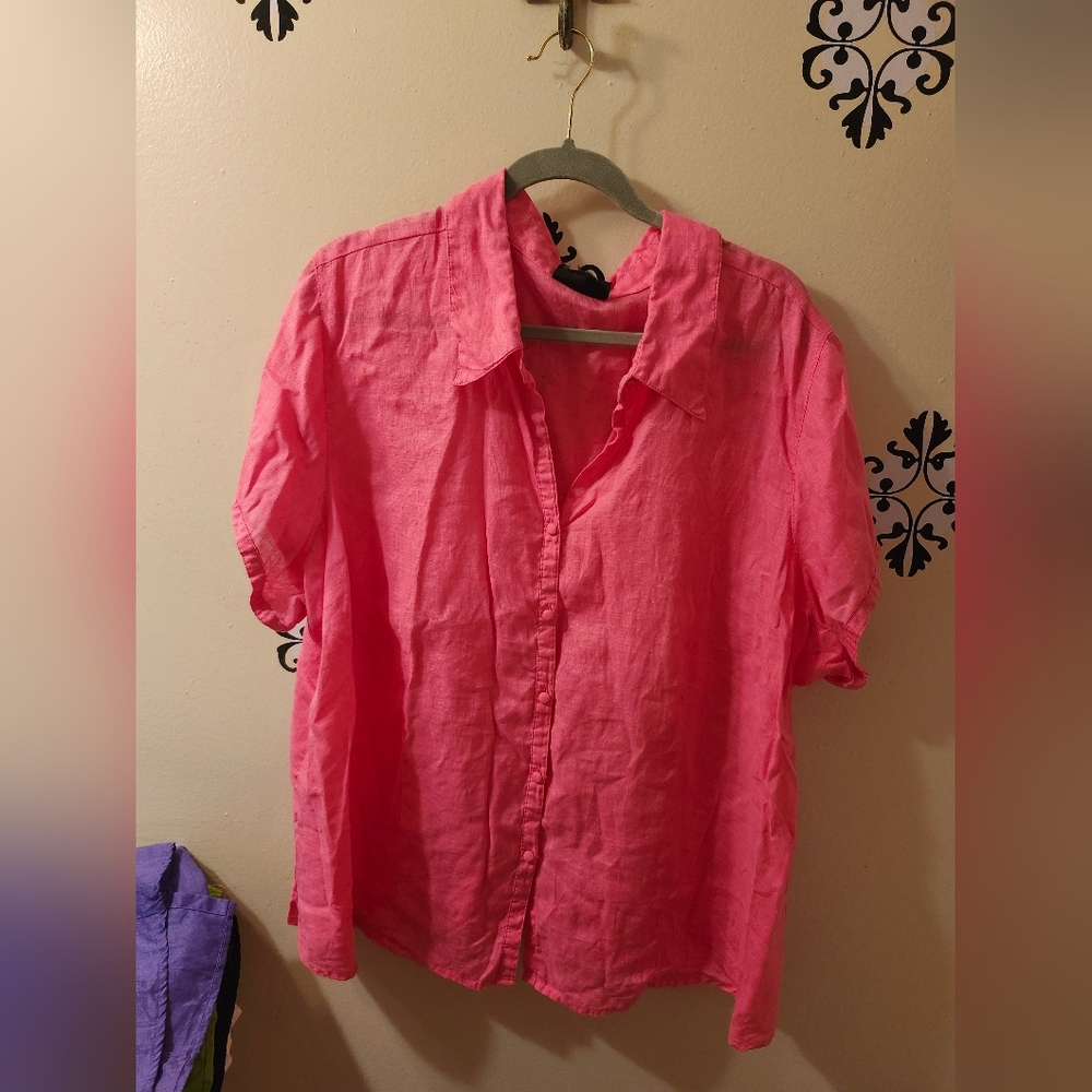 Linen Button Up Blouse Collection - Picture 8 of 9